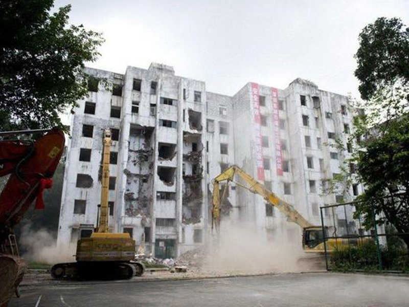 使用海沙的建筑物，墻體受損嚴重